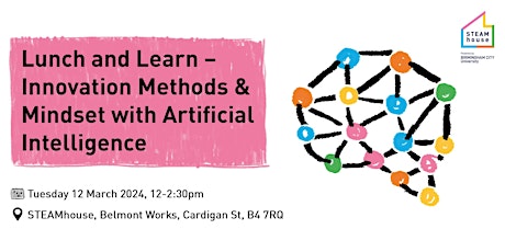 Lunch and Learn - Innovation Methods & Mindset with Artificial Intelligence primary image