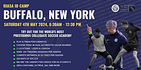 Imagen principal de RIASA MEN'S BUFFALO - NEW YORK COLLEGE SOCCER ID CAMP - SAT MAY 4TH 2024