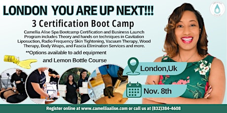 London, UK - Spa Bootcamp Certification and Business Launch Program
