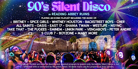 90s Silent Disco at Reading Abbey Ruins (SECOND DATE AVAILABLE BELOW)