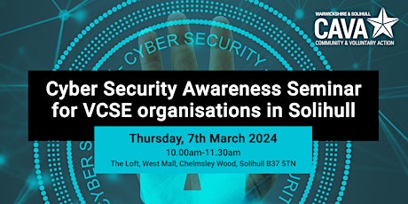 Cyber Security awareness seminar for VCSE organisations in Solihull primary image