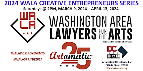 Imagen principal de WALA CES @ Artomatic: Copyright/Trademark Protection & Use (Session #1)