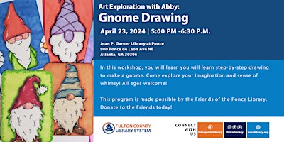 Imagen principal de Art Exploration with Abby: Gnome Drawing