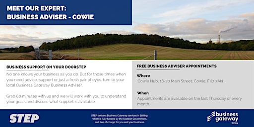 Meet Our Expert: Business Adviser (Cowie) primary image