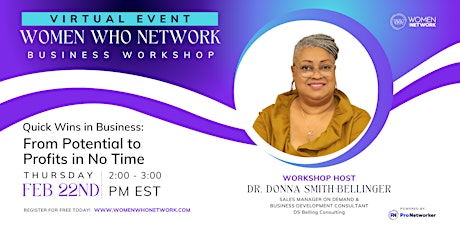 WWN Workshop | Quick Wins in Business: From Potential to Profits in No Time primary image
