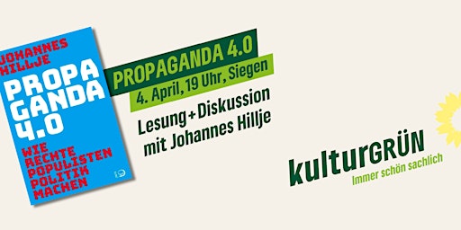 Propaganda 4.0 - Lesung & Gespräch mit Johannes Hillje  primärbild