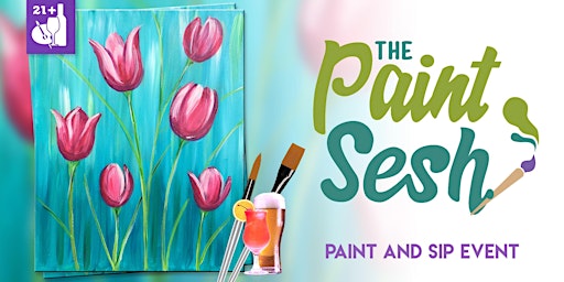 Imagem principal do evento Paint & Sip Painting Event in Cincinnati, OH – “Tulips” at Queen City Radio