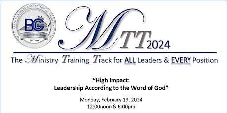 Ministry Training Track (MTT) primary image