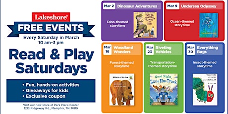 Free Read & Play Kids Events & Popsicles at NEW Memphis Lakeshore Store!