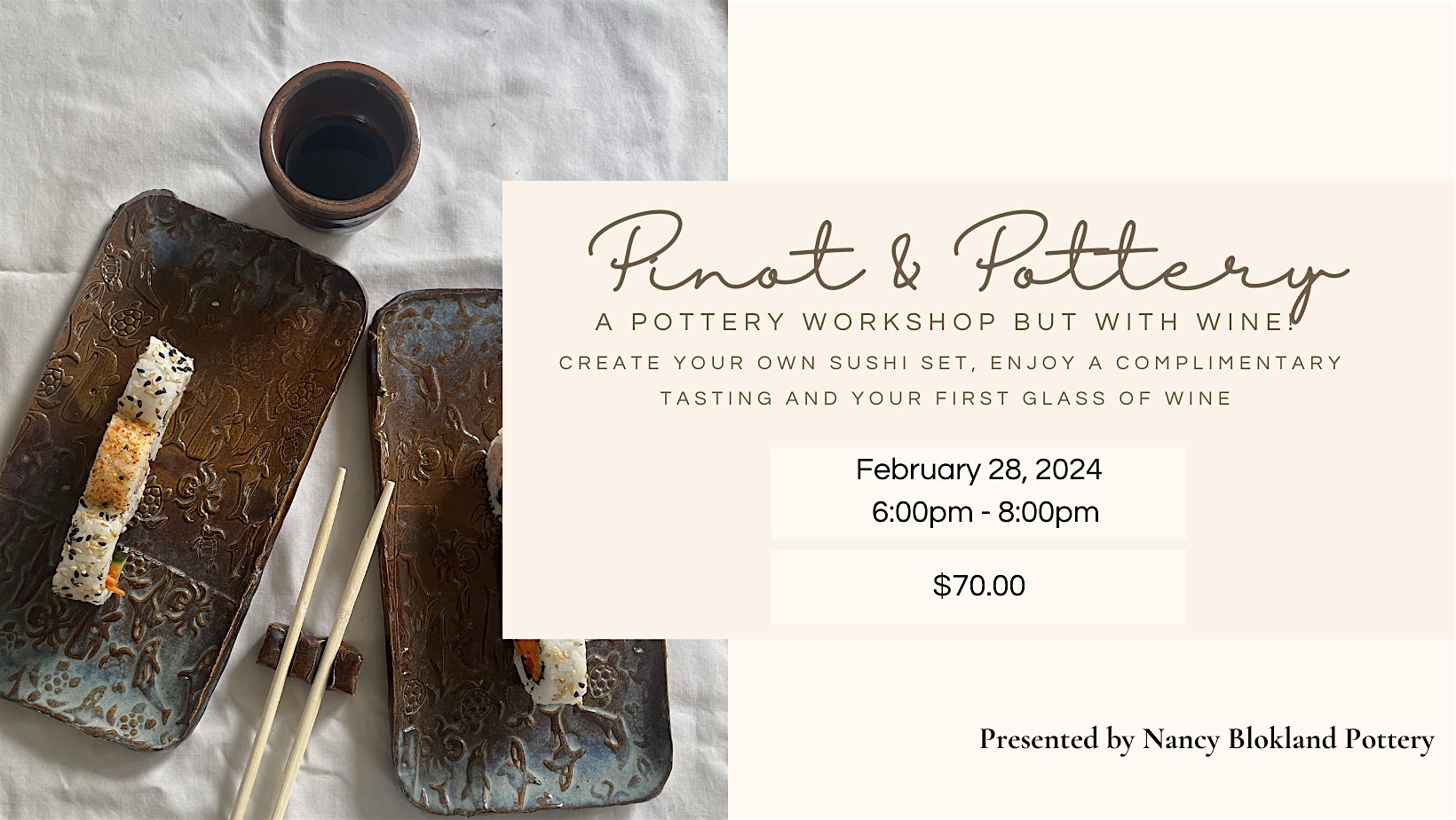 Pinot & Pottery – Sushi Dishes