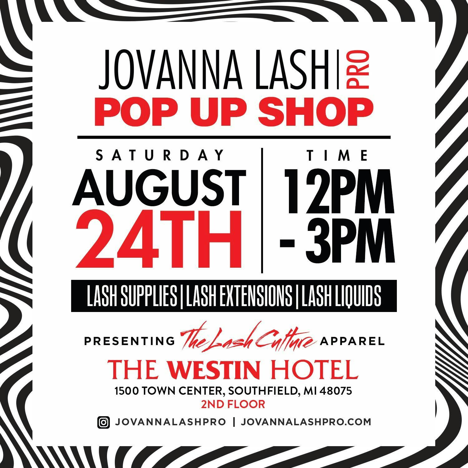 Jovanna Lash Pro Pop Up Shop