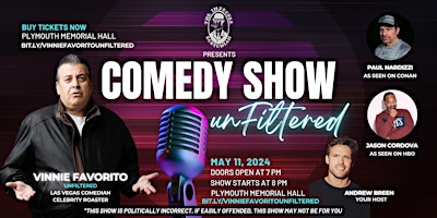 Imagen principal de Vinnie Favorito - Comedy Show Unfiltered