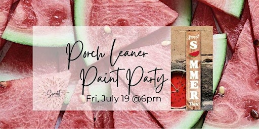 Imagem principal do evento July Porch Leaner- Paint Workshop