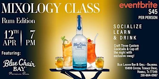 Imagem principal do evento Mixology Class - Rum Edition featuring Blue Chair Bay