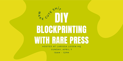 Image principale de DIY Blockprinting Workshop with Rare Press