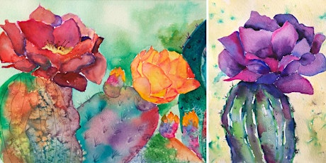 Colorful Cactus Watercolor Workshop with Phyllis Gubins