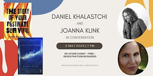 Daniel Khalastchi and Joanna Klink in conversation