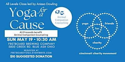 Primaire afbeelding van Yoga for a Cause - benefitting Animal Companion Counseling