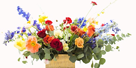 Spring floral table arrangement