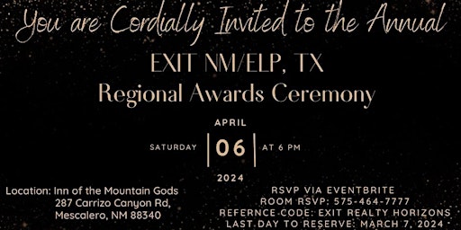 Hauptbild für EXIT NM/El Paso Regional  Award Ceremony