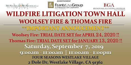 Wildfire Litigation Town Hall: Woolsey Fire and Thomas Fire primary image