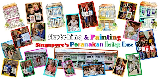 Immagine principale di Guided Sketching/Painting & Learn about SG's Peranakan Heritage Shophouse 
