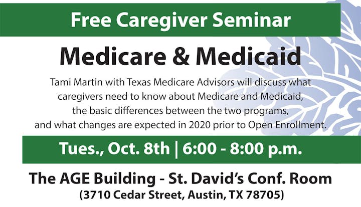 Upcoming Changes To Sat Free Talk For >> Medicare And Medicaid For Caregivers Tickets Tue Oct 8 2019 At 6 Upcoming Changes To Sat Free Talk For >> Medicare And Medicaid For Caregivers Tickets Tue Oct 8 2019 At 6