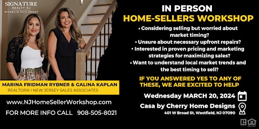 Immagine principale di In Person Home-Sellers Workshop 