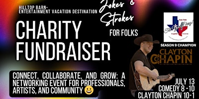 Primaire afbeelding van JOKES & STROKES FOR FOLKS-AUGUST- HILLTOP BARN- CLEBURNE, TX- RADIOEVENT