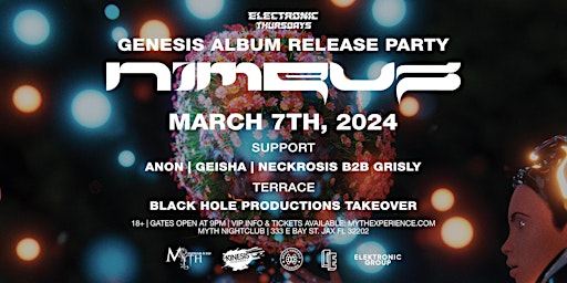 Image principale de Electronic Thursdays Presents: NIMBVS 'Genesis' Album Release | 3.7.24