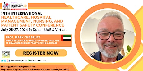 Meet our speaker Prof. Mark Che Bruce at the 14IHNPUCG2024 in Dubai, UAE