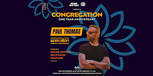 Imagem principal do evento Congregation Williamsburg ft. Paul Thomas, Sam Allan, Michael Anthony