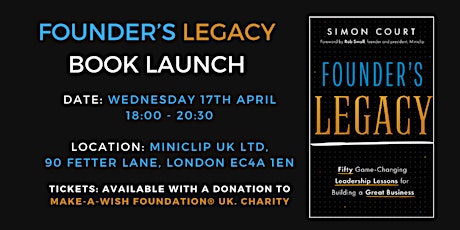 Book Launch: Founder's Legacy with Author, Simon Court