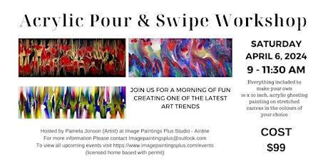 Acrylic Pour and Swipe Workshop for Adults