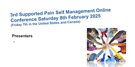 3rd Supported Pain Self-Management - Online World Conference