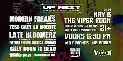 Imagem principal do evento Up Next Music Fest takes on The Viper Room