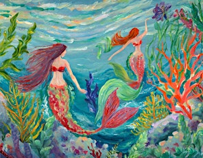 Mermaids Paint and Sip in Northside Cincinnati