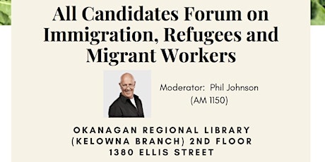 All Candidates Forum on Immigration, Refugees and Migrant Workers primary image