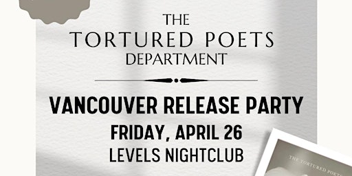 Imagen principal de The Tortured Poets Department - Taylor Swift Dance Party - Vancouver