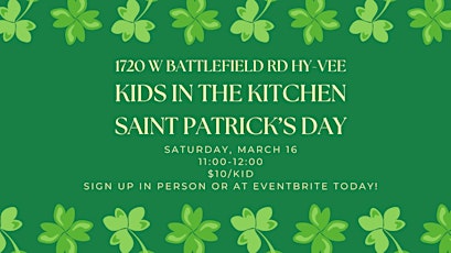 Kids in the Kitchen: St. Patrick's Day! primary image