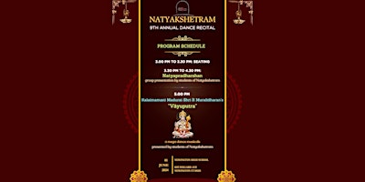 Imagem principal do evento Natyakshetram’s 9th annual recital
