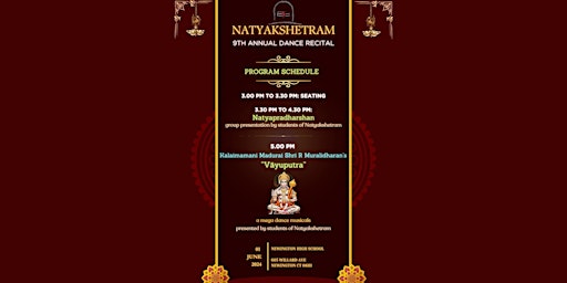 Hauptbild für Natyakshetram’s 9th annual recital