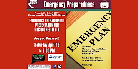 Emergency Preparedness for  Bristol Residents