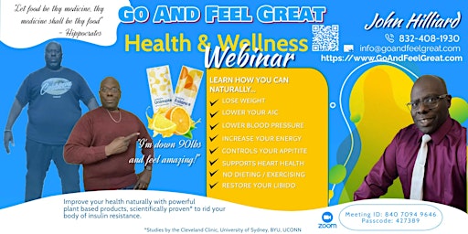 Image principale de Go And Feel Great Health & Wellness Webinar