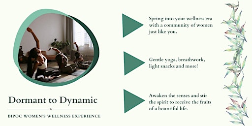 Primaire afbeelding van Dormant to Dynamic: A BIPOC Wellness Experience