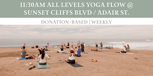 Primaire afbeelding van 11:30am Oceanfront Yoga at Sunset Cliffs / Adair St.