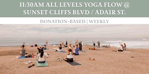 Imagem principal do evento 11:30am Oceanfront Yoga at Sunset Cliffs / Adair St.