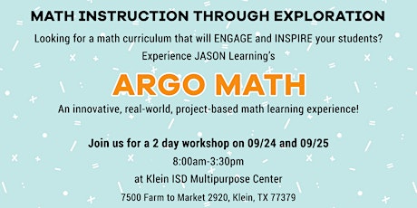 ARGO MATH 2-day workshop primary image