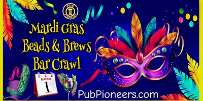 Imagen principal de Mardi Gras Beads & Brews Bar Crawl - Savannah, GA