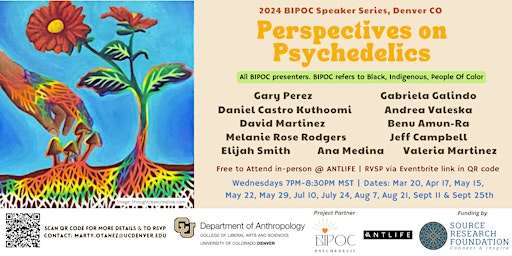 7/10/24 : BIPOC Speaker Series - Perspectives on Psychedelics in Colorado primary image